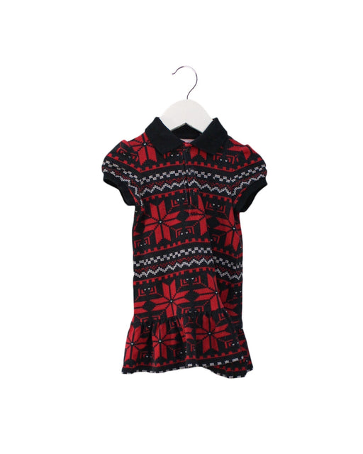 A Red Short Sleeve Dresses from Ralph Lauren in size 6-12M for girl. (Front View)