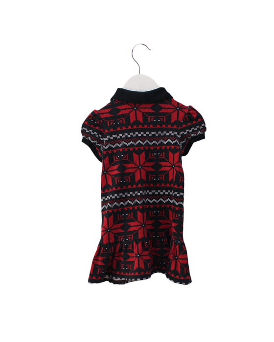 A Red Short Sleeve Dresses from Ralph Lauren in size 6-12M for girl. (Back View)