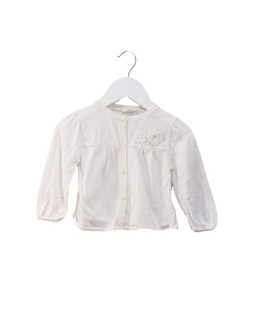 A White Cardigans from Chloe in size 6-12M for girl. (Front View)