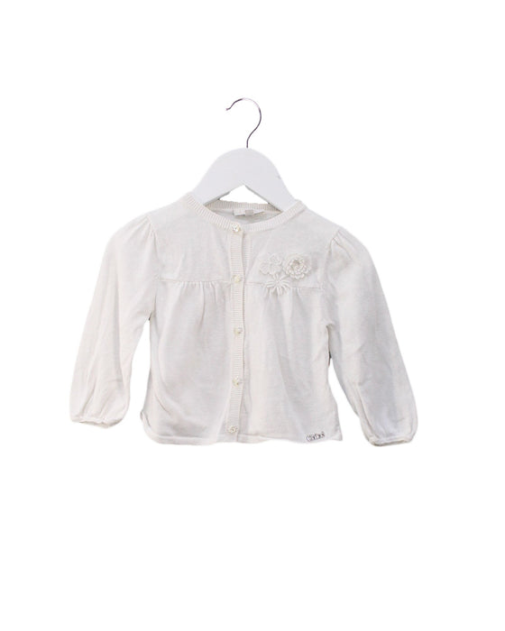 A White Cardigans from Chloe in size 6-12M for girl. (Front View)