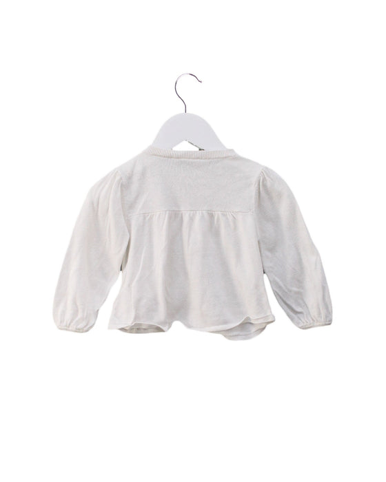 A White Cardigans from Chloe in size 6-12M for girl. (Back View)