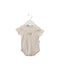 A Beige Short Sleeve Bodysuits from Natures Purest in size 3-6M for neutral. (Front View)