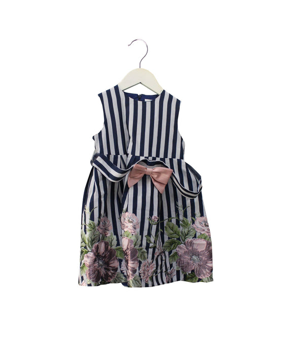 A Navy Sleeveless Dresses from Chickeeduck in size 4T for girl. (Front View)