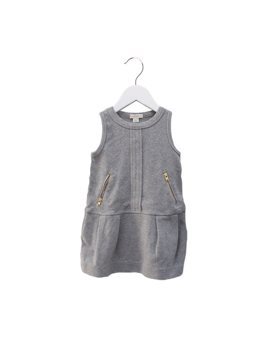 A Grey Sleeveless Dresses from Crewcuts in size 2T for girl. (Front View)