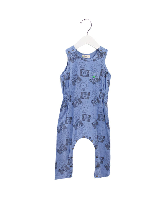 A Blue Sleeveless Jumpsuits from The Bonnie Mob in size 12-18M for girl. (Front View)