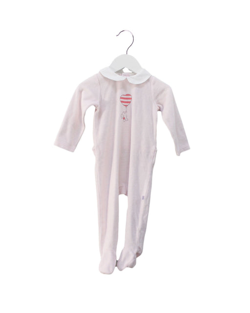 A Pink Onesies from Jacadi in size 6-12M for girl. (Front View)