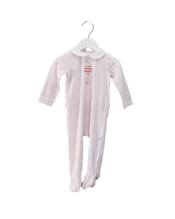 A Pink Onesies from Jacadi in size 6-12M for girl. (Front View)