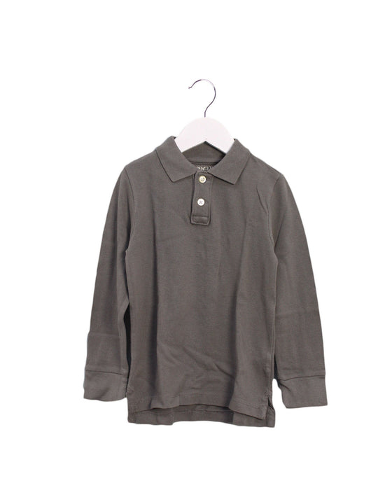 A Grey Long Sleeve Polos from Crewcuts in size 3T for boy. (Front View)
