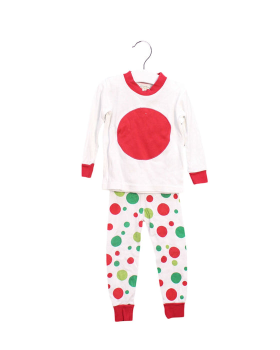 A White Pyjama Sets from Sara's Prints in size 6-12M for boy. (Front View)