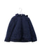 A Navy Puffer/Quilted Jackets from Kingkow in size 8Y for girl. (Front View)