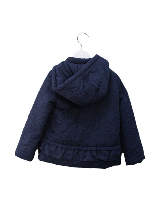 A Navy Puffer/Quilted Jackets from Kingkow in size 8Y for girl. (Back View)