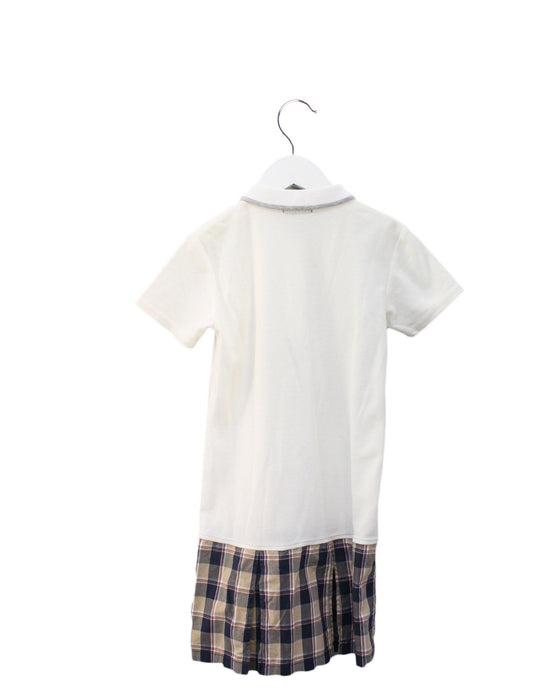A Ivory Short Sleeve Dresses from Comme Ca Ism in size 5T for girl. (Back View)