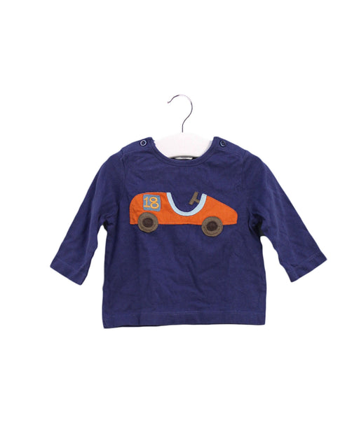 A Navy Long Sleeve Tops from Boden in size 3-6M for boy. (Front View)