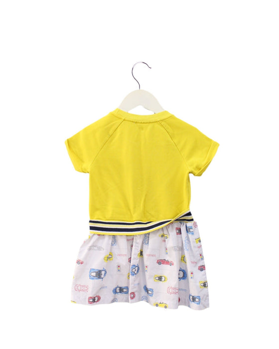 A Yellow Short Sleeve Dresses from Ferrari in size 2T for girl. (Back View)