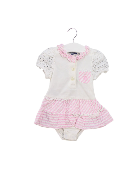 A White Short Sleeve Bodysuits from Nicholas & Bears in size 6-12M for girl. (Front View)