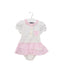 A White Short Sleeve Bodysuits from Nicholas & Bears in size 6-12M for girl. (Front View)