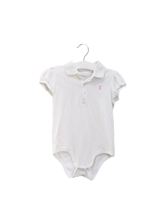 A White Short Sleeve Bodysuits from Ralph Lauren in size 2T for girl. (Front View)