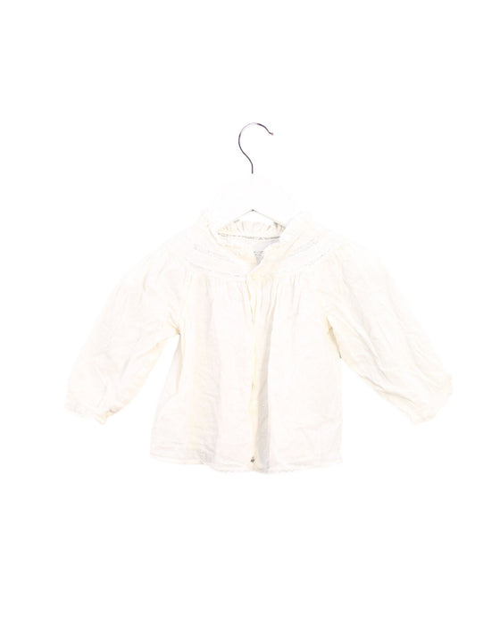 A Ivory Long Sleeve Tops from Bonpoint in size 6-12M for girl. (Back View)