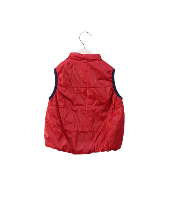 A Red Outerwear Vests from Miki House in size 12-18M for boy. (Back View)