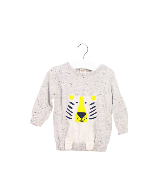 A Grey Crewneck Sweatshirts from Seed in size 3-6M for girl. (Front View)