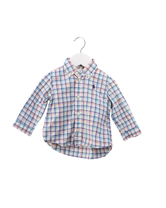A Blue Shirts from Ralph Lauren in size 3-6M for boy. (Front View)