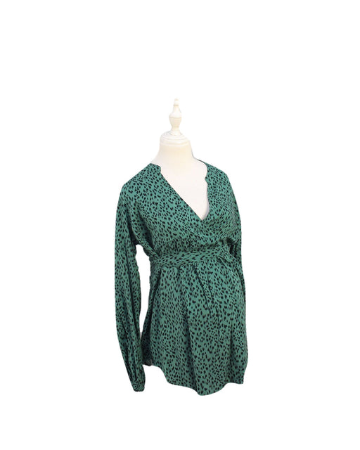 A Green Long Sleeve Tops from Jojo Maman Bébé in size S for maternity. (Front View)