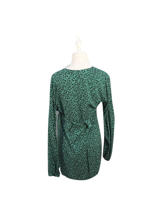 A Green Long Sleeve Tops from Jojo Maman Bébé in size S for maternity. (Back View)