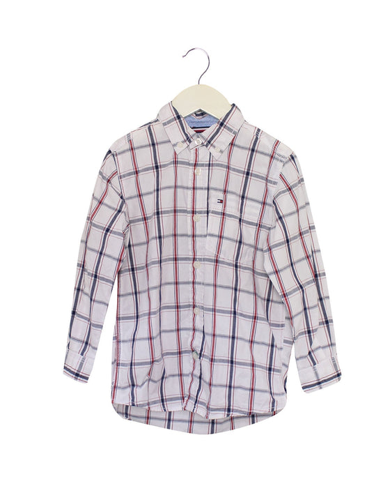A White Shirts from Tommy Hilfiger in size 4T for boy. (Front View)