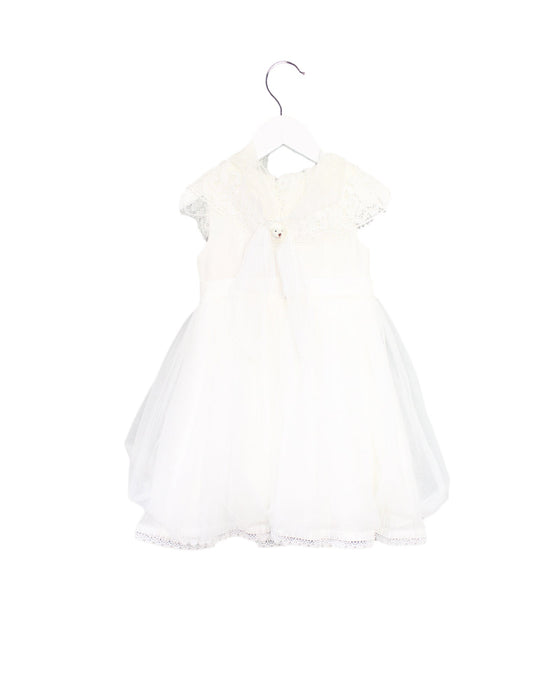 A White Sleeveless Dresses from Nicholas & Bears in size 2T for girl. (Back View)