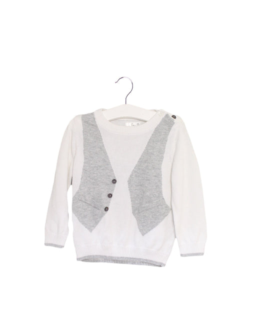A White Knit Sweaters from Kingkow in size 12-18M for boy. (Front View)