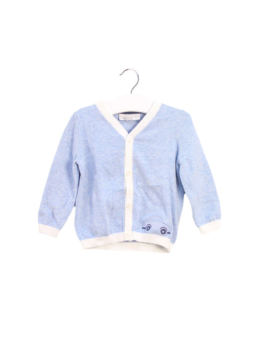 A Blue Cardigans from The Little White Company in size 6-12M for boy. (Front View)