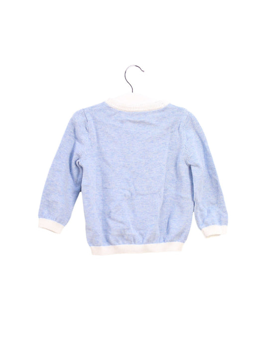 A Blue Cardigans from The Little White Company in size 6-12M for boy. (Back View)