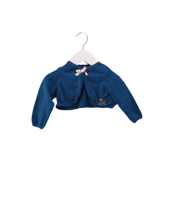 A Teal Cardigans from Sergent Major in size 6-12M for girl. (Front View)