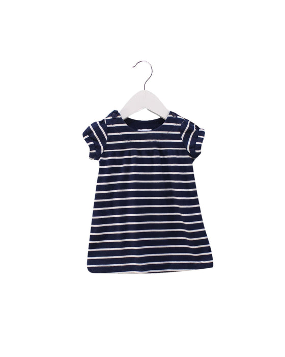 A Navy Short Sleeve Dresses from Jacadi in size 3-6M for girl. (Front View)