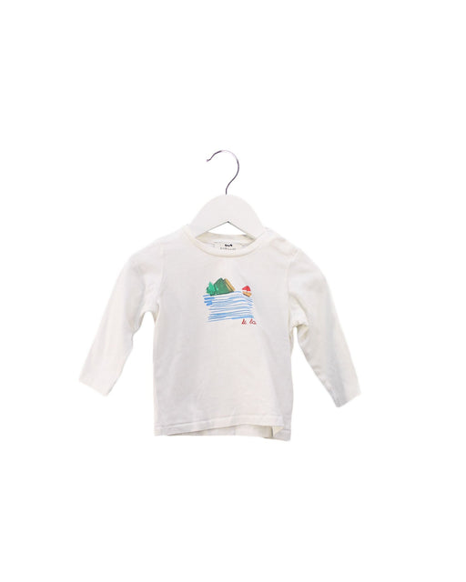 A White Long Sleeve Tops from Cyrillus in size 6-12M for boy. (Front View)