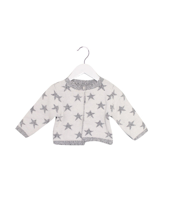 A White Cardigans from Chickeeduck in size 12-18M for girl. (Front View)