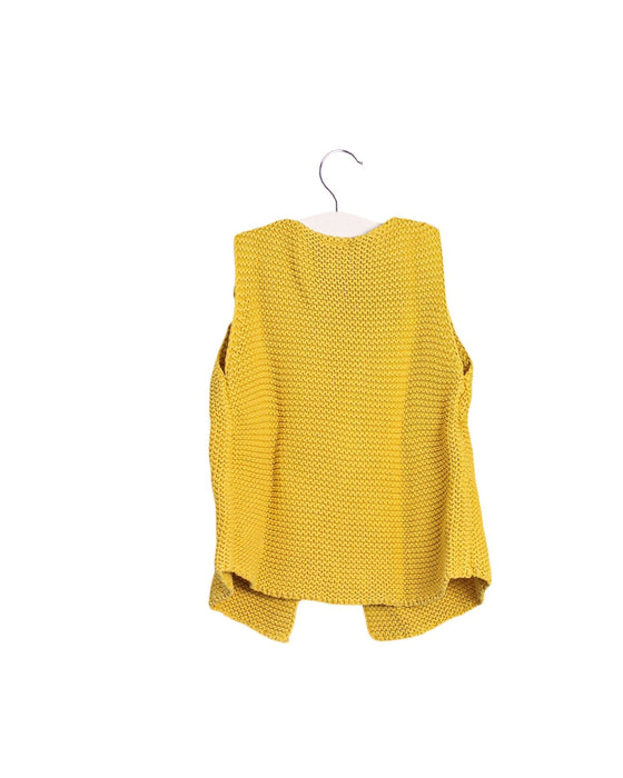 A Yellow Sweater Vests from Seed in size 3-6M for girl. (Back View)