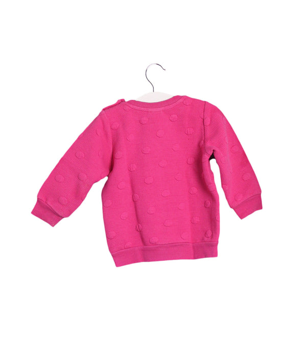 A Pink Crewneck Sweatshirts from Seed in size 3-6M for girl. (Back View)