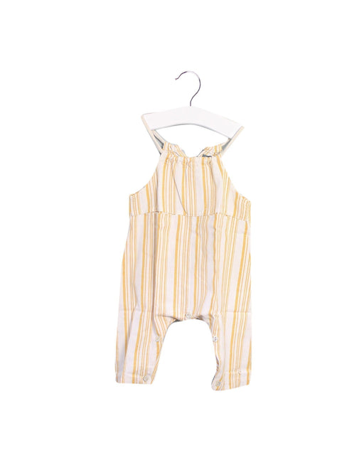 A Yellow Sleeveless Jumpsuits from Tocoto Vintage in size 3-6M for girl. (Front View)