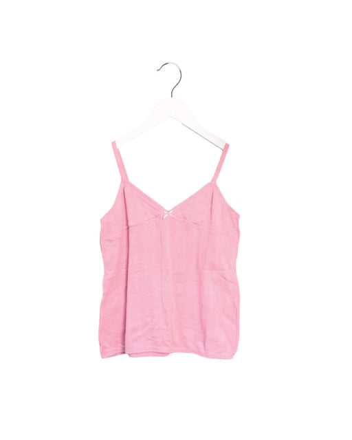 A Pink Sleeveless Tops from Jacadi in size 12Y for girl. (Front View)