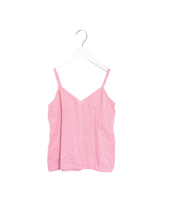 A Pink Sleeveless Tops from Jacadi in size 12Y for girl. (Front View)