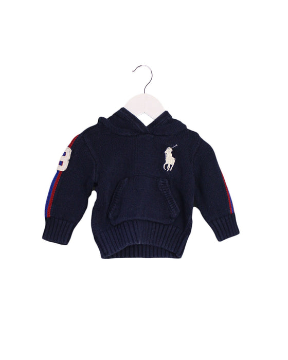 A Navy Knit Sweaters from Polo Ralph Lauren in size 6-12M for boy. (Front View)