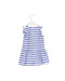 A Blue Sleeveless Dresses from Petit Bateau in size 3-6M for girl. (Back View)