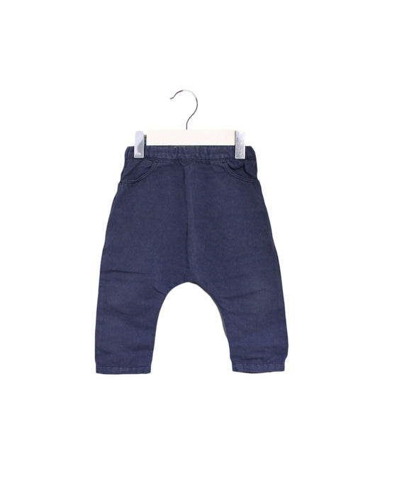 A Navy Casual Pants from Arsène et les pipelettes in size 6-12M for boy. (Front View)