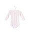 A Pink Long Sleeve Bodysuits from Petit Bateau in size 6-12M for girl. (Front View)