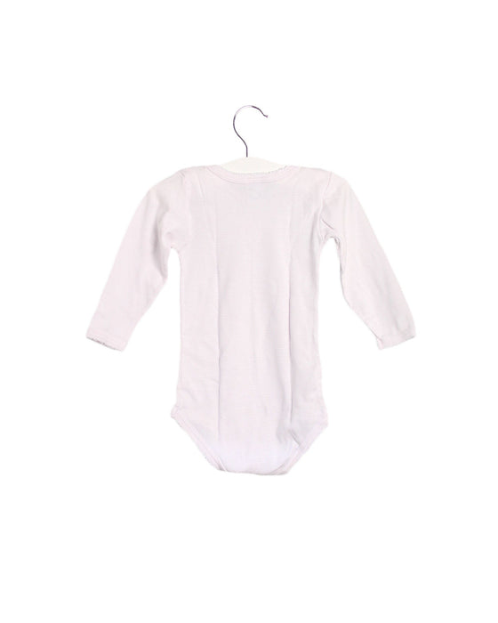 A Pink Long Sleeve Bodysuits from Petit Bateau in size 6-12M for girl. (Back View)
