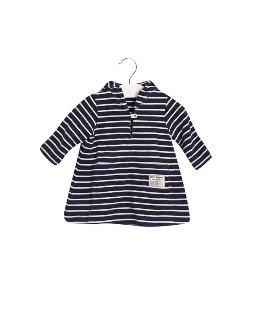 A Navy Long Sleeve Dresses from Petit Bateau in size 3-6M for boy. (Front View)