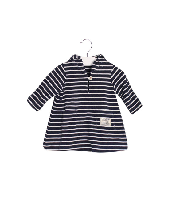 A Navy Long Sleeve Dresses from Petit Bateau in size 3-6M for boy. (Front View)