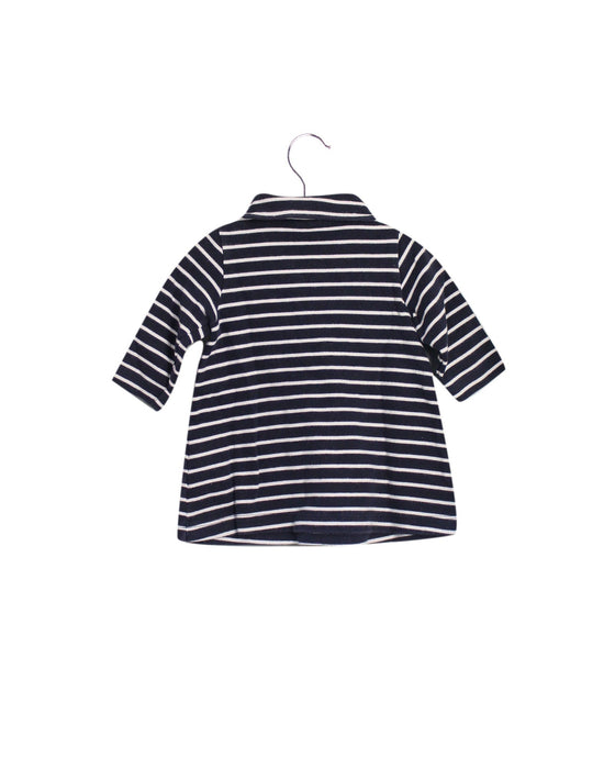 A Navy Long Sleeve Dresses from Petit Bateau in size 3-6M for boy. (Back View)