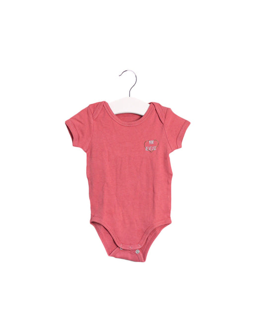 A Red Short Sleeve Bodysuits from Vertbaudet in size 6-12M for girl. (Front View)